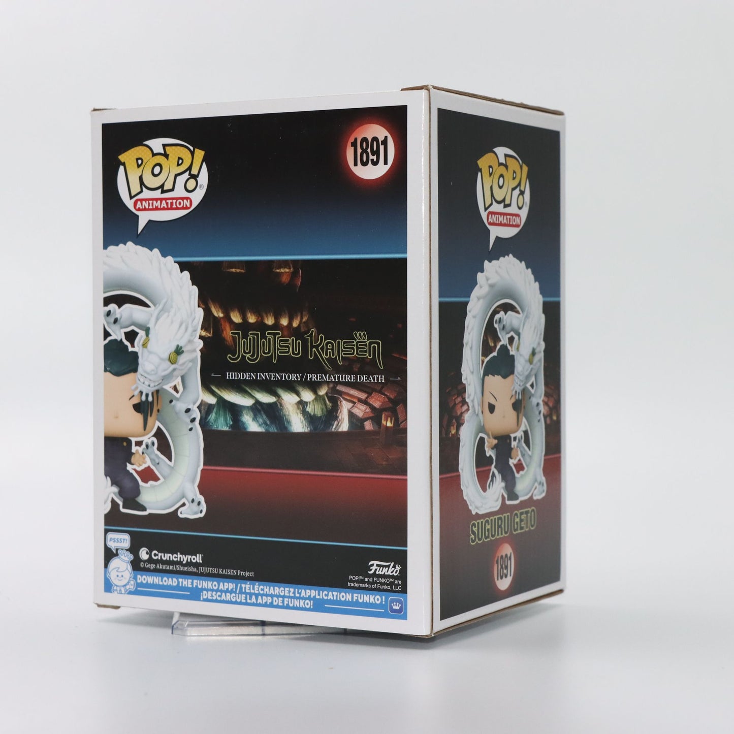 FUNKO POP Jujutsu Kaisen: Suguru Geto com Dragão de Espírito Amaldiçoado Anime Decoração de Mesa Enfeite Modelos de Brinquedos Modelo Colecionável