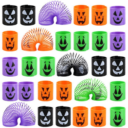 12/36pcs Halloween Coil Springs Toys Kids Halloween Party Favors Trick or Treat Gifts Boy Girl Birthday Goodie Bag Bucket Filler