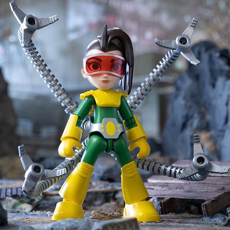 Em estoque, Blokees Genuínos Marvel Spidey Amazing Friend Homem-Aranha Miles Homem-Formiga Boneco Anime Action Figure Colecionáveis Brinquedos Modelo