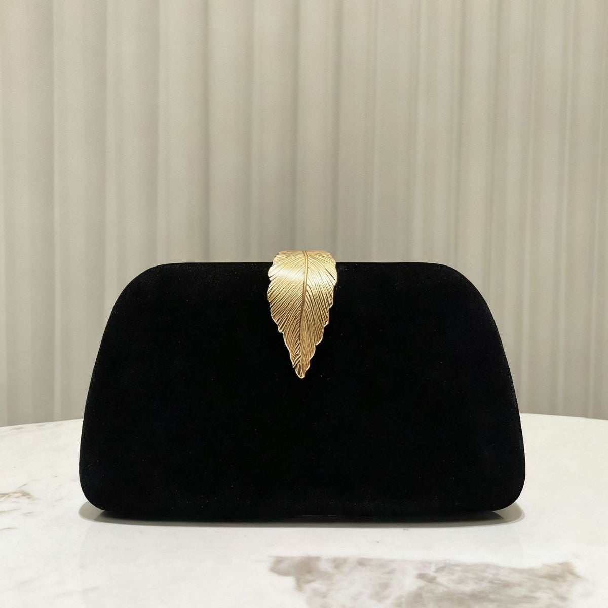 Velvet Leaf Evening Bag High Luxury Clutch Party Bag for Women Fresh Sweet Style Lock Buckle Square Shoulder Bag for Qipao