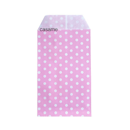 10/25/50 Pcs Small Sack Pouch Mini Dot Kraft Paper Bags Wedding Party Invitation Greeting Cards Paper Gift Bag Birthday