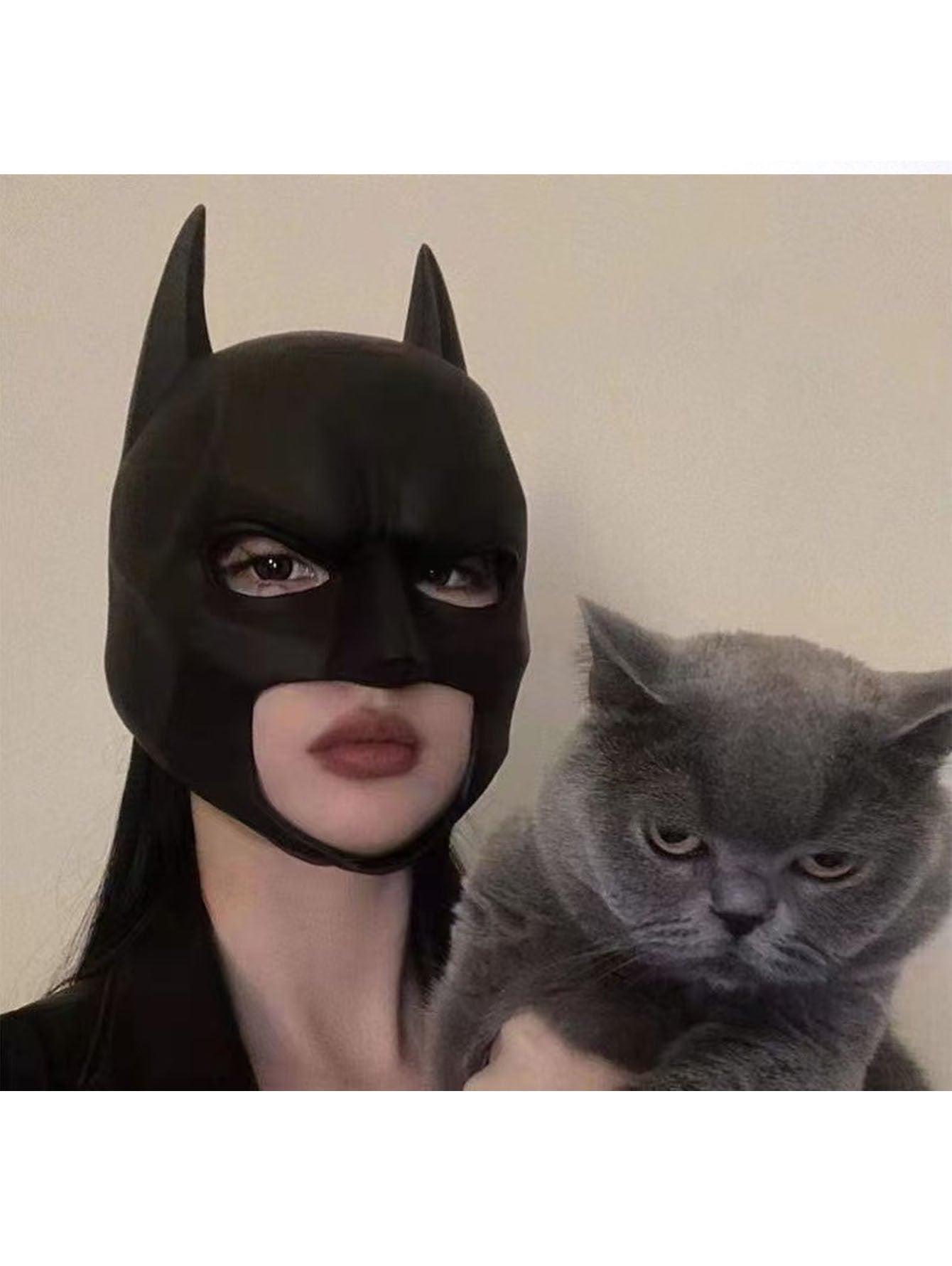 Bat Mask Headgear Latex Material Cosplay Headgear Halloween Night Dance Party Adult Masquerade Mask Latex Mask for Men Anime