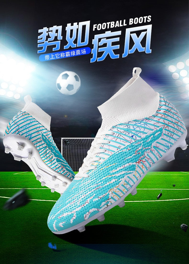 Men Light Soccer Shoes Size 35-45 Boys Soccer Shoes Football Boots High Ankle Kids Cleats Training Sport Sneakers Football Shoes