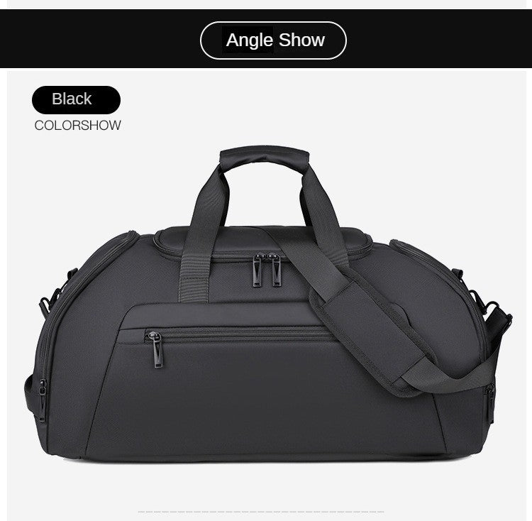 Custom logo large capacity travel bag for men waterproof sports outdoor travel bag print name hand luggage backpack with shoes