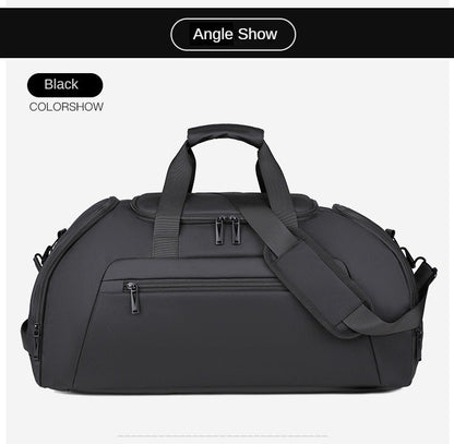 Custom logo large capacity travel bag for men waterproof sports outdoor travel bag print name hand luggage backpack with shoes