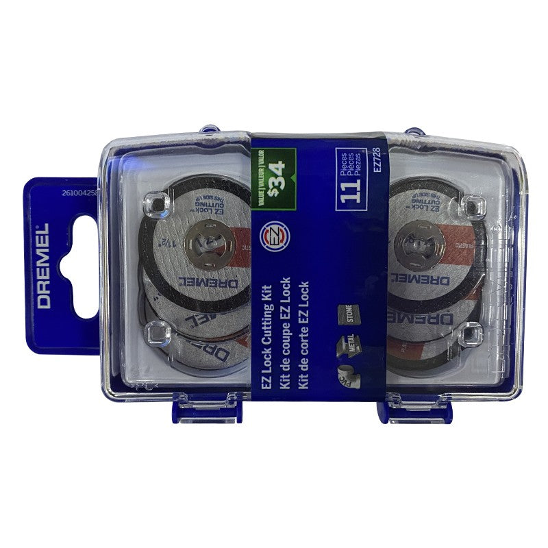 Kit de Corte Dremel EZ Lock Cortador de Plástico 476 Mandril 402 Cortador Fino 409 para Ferramenta Elétrica de Esmerilhamento EZ688-01 / 686