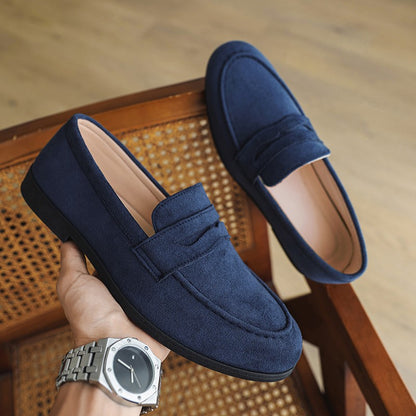 High Quality Men Loafers Comfortable Lightweight Casual Shoes Leather Dress Shoes Slip on Flat Fashion Business Shoes Moccasins