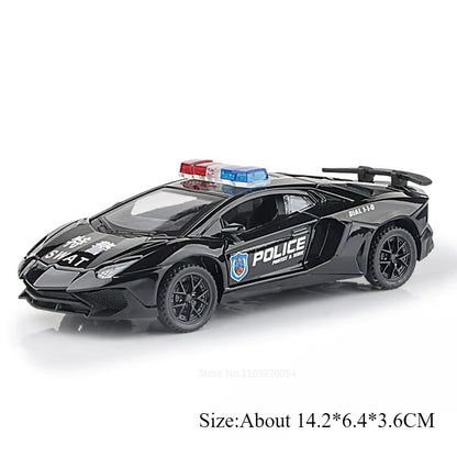 1:32 Divo Alloy Lambor LP750 Modelo de Brinquedo Carro Fundido Porta Aberta com Luz de Som Puxar Para Trás Carros Esportivos em Miniatura Presente para Meninos