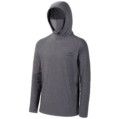 Camisa de Pesca Masculina Bassdash UPF 50+ de Manga Longa com Máscara e Capuz Protetor de Pescoço UV para Manter a Cabeça e o Rosto Aquecidos em Atividades ao Ar Livre, Caminhada e Corrida