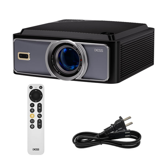 Projetor DESS 4K Foco Automático Controle de Voz Home Theater Vídeo Android Full HD Smart Projetor com Netflix e Google TV