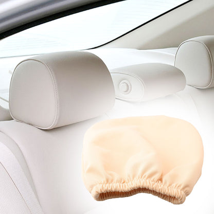 1Pcs Black Premium Cloth Headrest Cover For Car, Truck, SUV, Auto Universal Fit Interior Decorative Parts