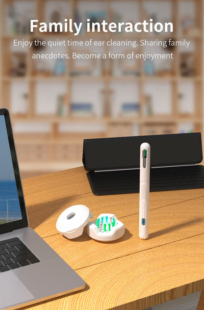 Conjunto de Limpeza de Ouvido com Câmera, Hastes para Ouvido, Otoscópio, Carregamento USB C, Ferramenta de Remoção de Cera com Endoscópio, Câmera Mini de Limpeza de Ouvido, Conjunto de Limpeza de Ouvido