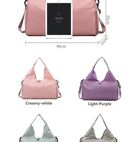 2025 New Women's Waterproof Yoga Mat Bag Fitness Pilates Portable Shoulder Bag with Shoe Compartment Dry and Wet Storage Bag