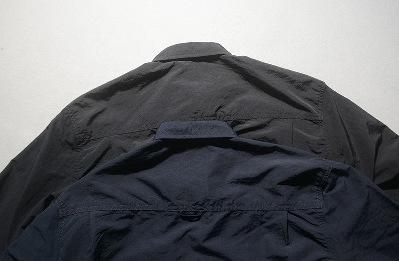 2025 Autumn New Japanese Retro Long-Sleeve Turn-down Collar Outdoor Cargo Shirt Men's Simple Fashion Loose Washed Casual Blouses