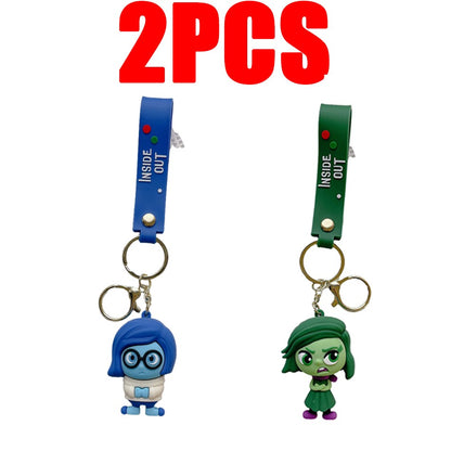 30 Peças/Conjunto Atacado Chaveiro Divertida Mente 2 Boneco de Personagem de Desenho Animado Fofo Chaveiro Pingente de Boneca de Personagem de Filme para Presente Infantil