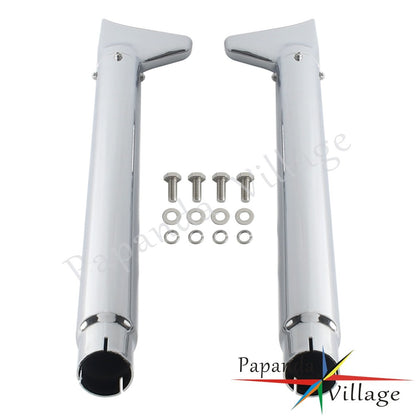 Old School Chrome 33/36/39/42 inch Fishtail Exhaust Mufflers For Harley Softail FLS FLSS FXSTDI  FXCW  FLSTFBS 2007 - 2017