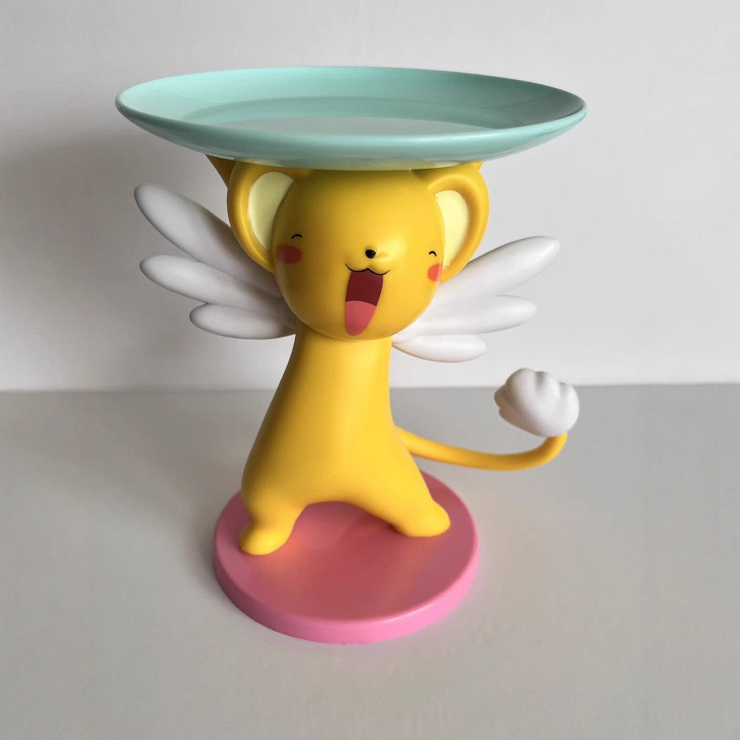 Bandeja Cardcaptor Sakura de 16cm Keroberos Figura Anime Estátua Modelo Colecionável em Caixa Decoração de Mesa Presentes?