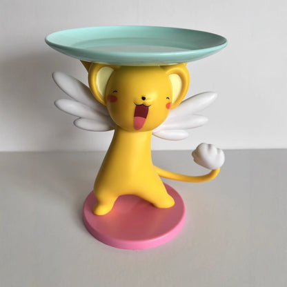 Bandeja Cardcaptor Sakura de 16cm Keroberos Figura Anime Estátua Modelo Colecionável em Caixa Decoração de Mesa Presentes?