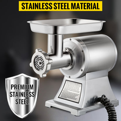 SucceBuy 250Kg/H Electric Meat Mincer Grinder Commercial Kitchen Chopper Food Processor Sausage Maker Machine Home Appliance