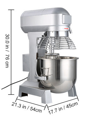 SucceBuy 10-30L Máquina de Massa Elétrica Aço Inoxidável Batedeira Mixer Processador de Alimentos Liquidificador de Bancada Comercial para Creme e Ovo