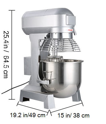 SucceBuy 10-30L Máquina de Massa Elétrica Aço Inoxidável Batedeira Mixer Processador de Alimentos Liquidificador de Bancada Comercial para Creme e Ovo