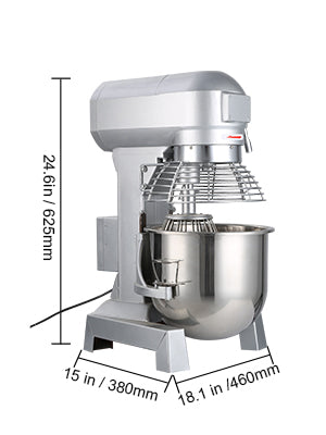 SucceBuy 10-30L Máquina de Massa Elétrica Aço Inoxidável Batedeira Mixer Processador de Alimentos Liquidificador de Bancada Comercial para Creme e Ovo
