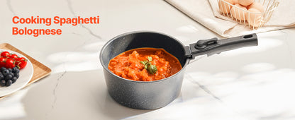 VEVOR 17 Pcs Nonstick Cookware Set Granite Pots and Pans Set Induction Cookwares Kitchen Cooking Set with Frying Sauce Saute Pan