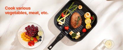 VEVOR 17 Pcs Nonstick Cookware Set Granite Pots and Pans Set Induction Cookwares Kitchen Cooking Set with Frying Sauce Saute Pan