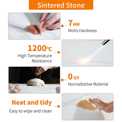 2 Tiers Solid Marble Sofa Side End Coffee Table Living Room Bedroom Round Nesting Table Nightstand Metal Frame