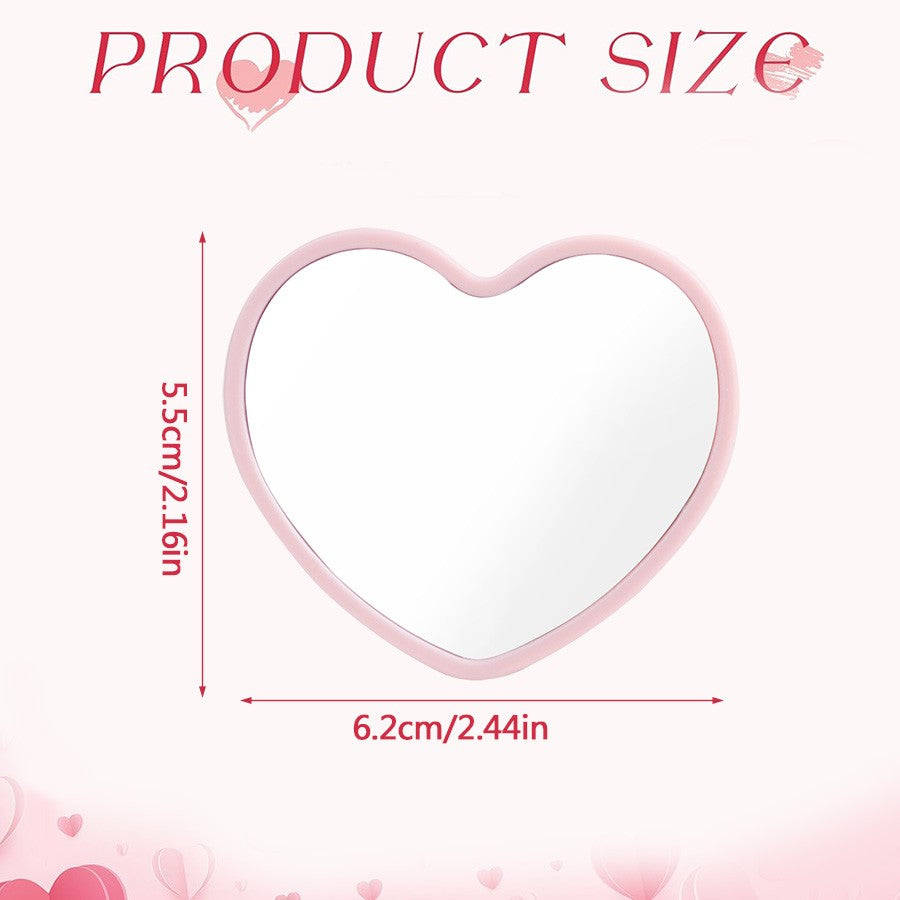 10Pcs Heart Shaped Mini Mirrors Suitable for Wedding Birthday Party Holiday Gifts for guest Christmas Home Decoration Supplies