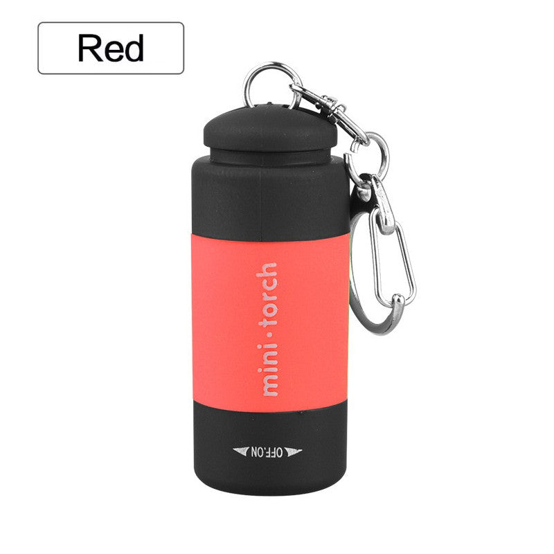 USB Rechargeable LED Multifunctional Strong Light Pocket Keychain Flashlight Waterproof Outdoor Hiking Camping Mini Flashlight