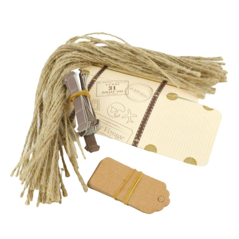 10/20/50pcs Mini Travel Suitcase Candy Box Kraft Paper Chocolate Favor Gift Box Packaging Bag Wedding Birthday Party Decoration