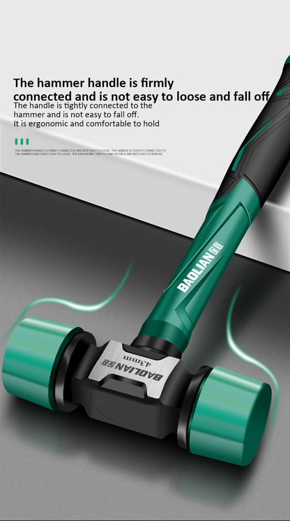 Martelo de Instalação de Cabeça Dupla Multifuncional 27/36/43mm Martelo de Borracha Antiderrapante Antivibração Ferramenta Profissional