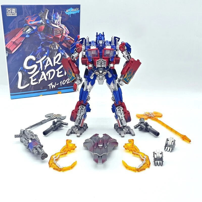 Baiwei Trailers TW1122 Brinquedos de Transformação Optimus Commander Robô TW1022 Contêiner Tático CY01 Modelo KIT Figura de Deformação