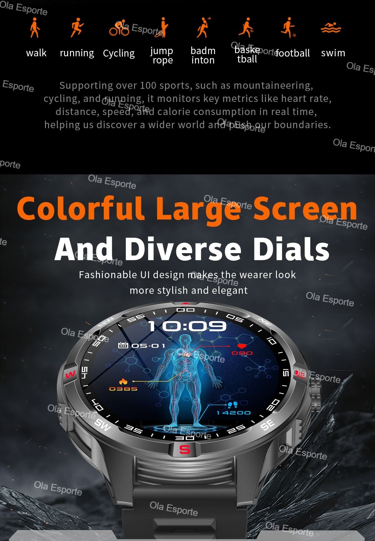 T-Rex 3 Military 1000mAh Battery Smart Watch 10ATM Waterproof GPS Track Compassr Bluetooth Call AMOLED Men Swim Sport Smartwatch
