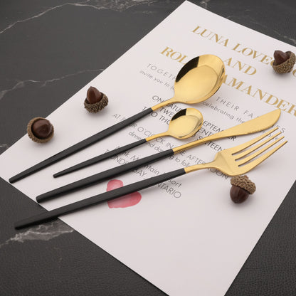 Conjunto de 6 Garfos de Jantar de Aço Inoxidável Polido Talheres Dourados Prateados Utensílios de Cozinha Ocidentais Garfos de Mesa para Restaurante