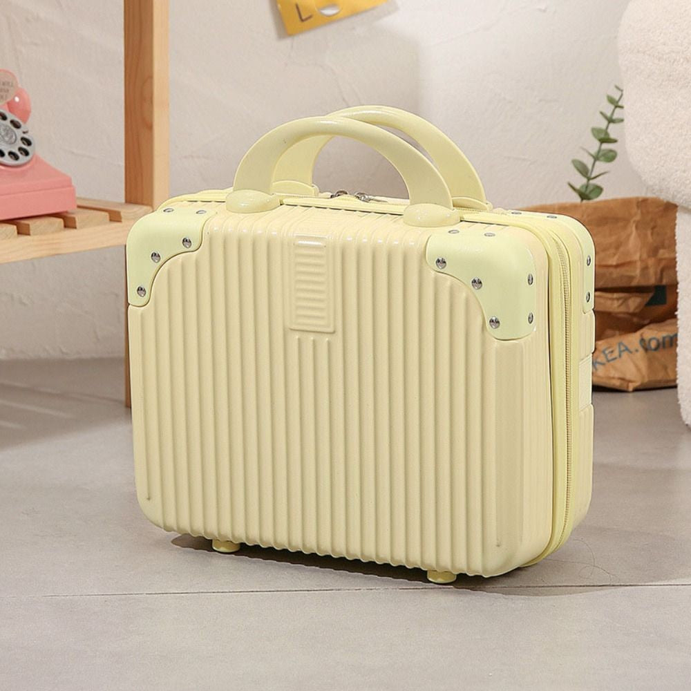 Hot Cosmetic Box 14 inch Mini Travel Suitcase Cosmetic Box Hand Luggage Organizer Makeup Case Small Password Box Boarding Case