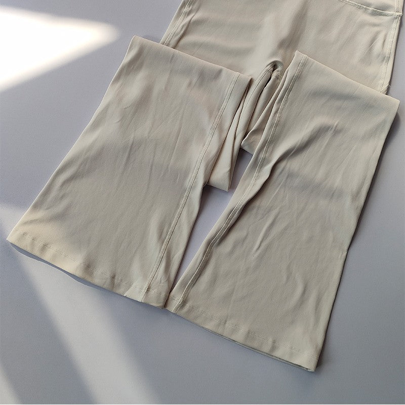 High-end Yoga Leggings Slim Yoga Pants High Waist Wide Leg Pants Bottoms Breathable Gym Casual Sports Bell Leggings Female