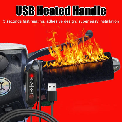 Manopla Aquecida USB 5V 3 Marchas Aquecedor Elétrico Cobertura de Manopla Aquecedor de Guidão Kit Aquecedor Acessórios de Moto