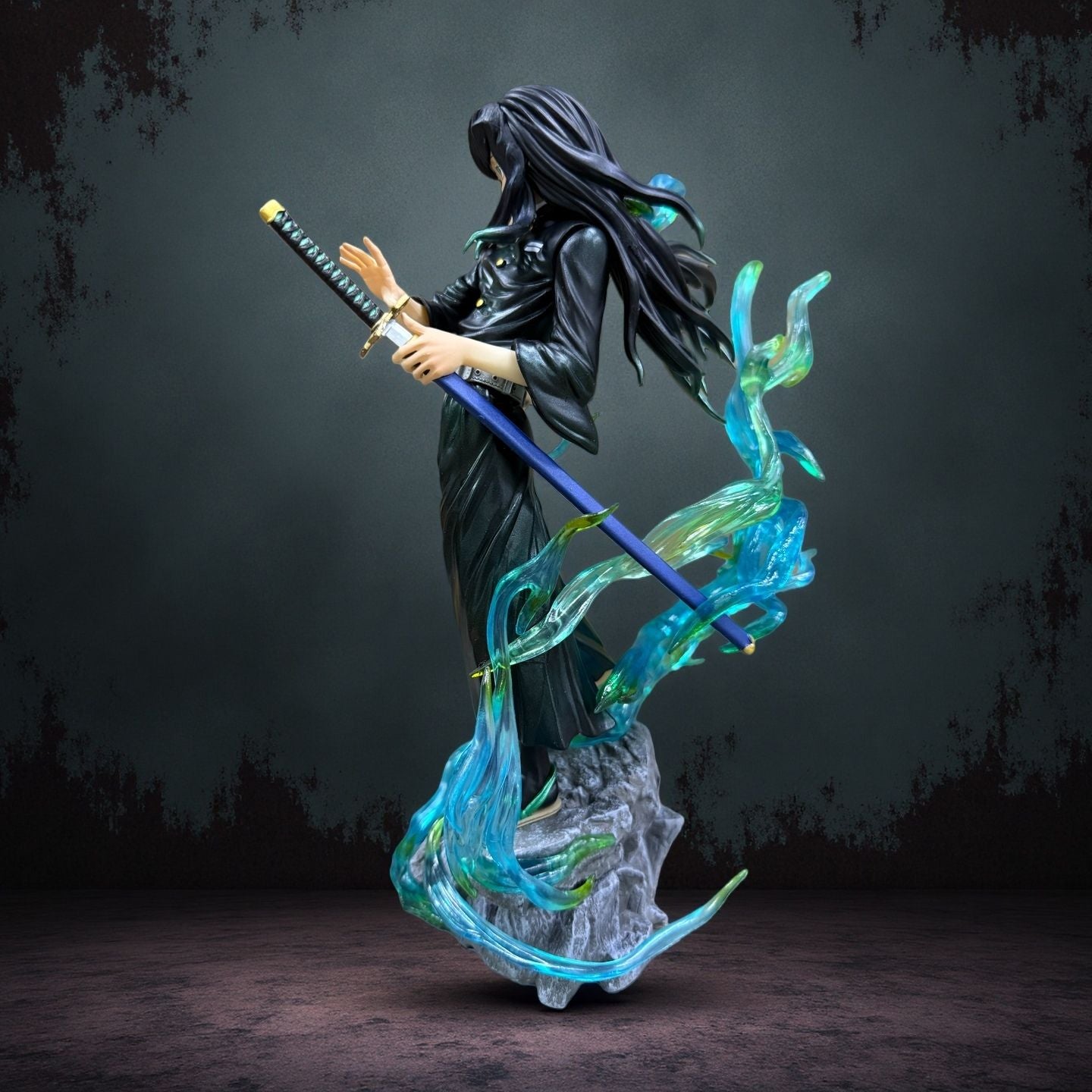 Demon Slayer Tokitou Muichirou Pvc Action Figure 33cm Anime Figure Gk Statue Model Toys Collection Doll Kids Christmas Gift Toy