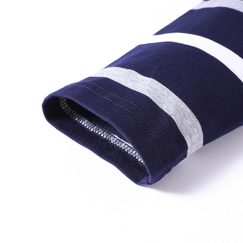 Men Polo Shirt Cotton Embroidery Long Sleeve Spring Stripe Polo Shirt Men Autumn Casual Fashion Polo Shirt Business T-shirts Men