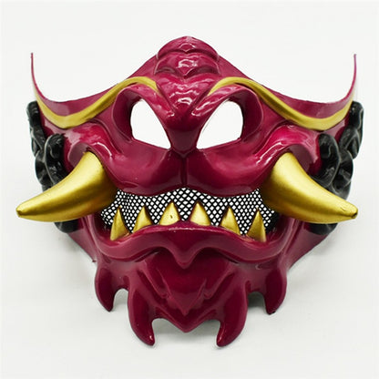 Role Playing Halloween Japanese Samurai Ghost Devil Mask Halloween Devil Warrior Thick Horror Mask