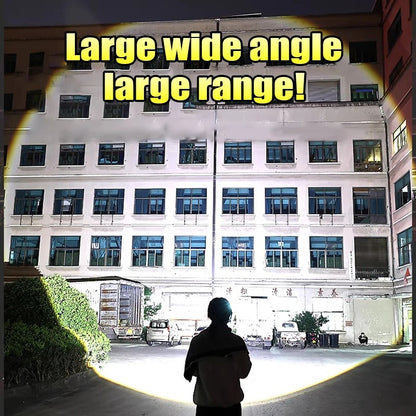 10000mAh High Power LED Flashlight Long Range 5000M Rechargeable Tactical Torch Ultra Powerful Outdoor Hand Lamp Camping Lantern