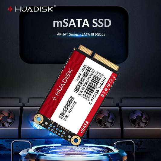 HUADISK Internal Solid State Drive MINI SATA3.0 128GB 256GB 512GB 1TB MSATA SSD Solid State Hard Drive For Desktop