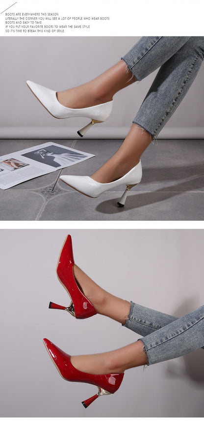 Plaid Classic Casual High Heels New Pattern Embossed Fashion Oversize Shoes In Autumn and Winter 2022 Pumps Women Shoes