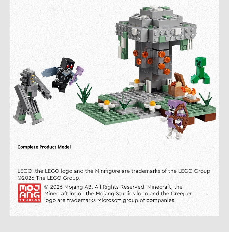 LEGO Minecraft série 21586 Jardim Pálido bloco de montar de brinquedo quebra-cabeça infantil de presente