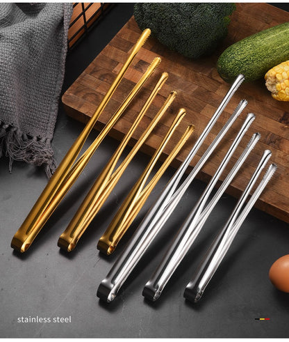 304 stainless steel barbecue tongs, extended barbecue tongs, steak tongs with teeth, food tongs