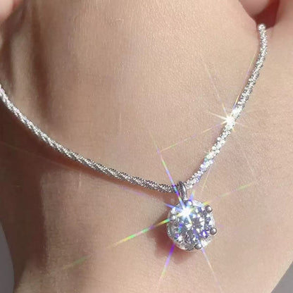 Colar Clássico Coroa TEN CARATS s925 Prata Esterlina Moissanite VVS1 para Mulheres Joia Certificada GRA Presente com frete grátis
