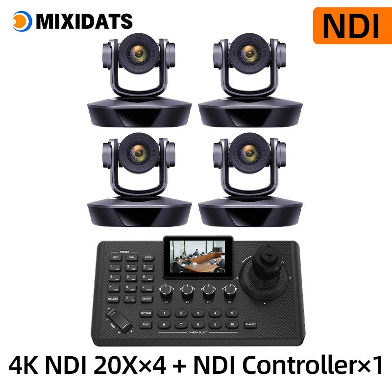 Video Conference Camera Kit 4K PTZ Camera 20X Zoom NDI SDI HDMI IP USB Church live broadcast NDI PTZ camera Controller 1-8pcs