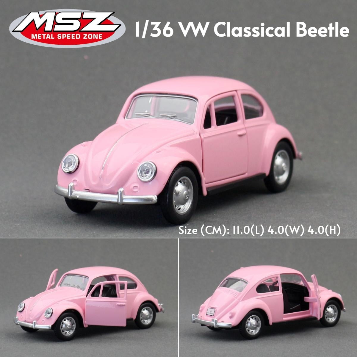 MSZ 1/43 Audi RS7 R8 RS5 Q7 Volkswagen T1 Bus Beetle Toy Car Model Diecast Metal Miniature Pull Back Collection Gift Children